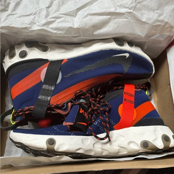 Nike React Runner Mid WR ISPA in Blue and Orange